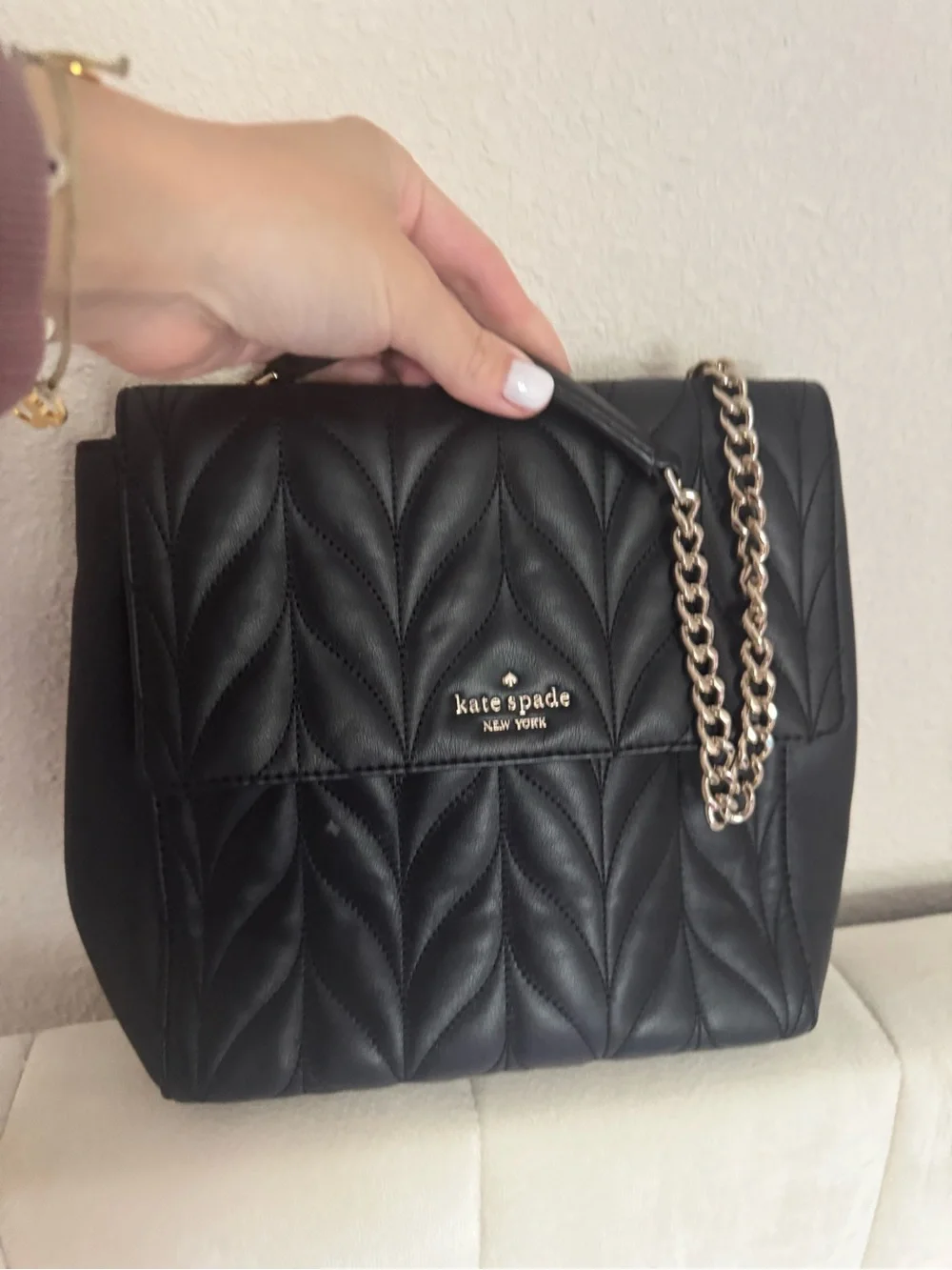 kate spade quilted leather